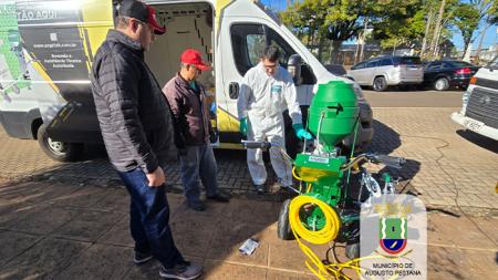 Prefeitura recebe máquina de demarcação viária