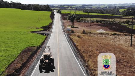 Obra de pavimentação asfáltica até a localidade de Ponte Branca é concluída
